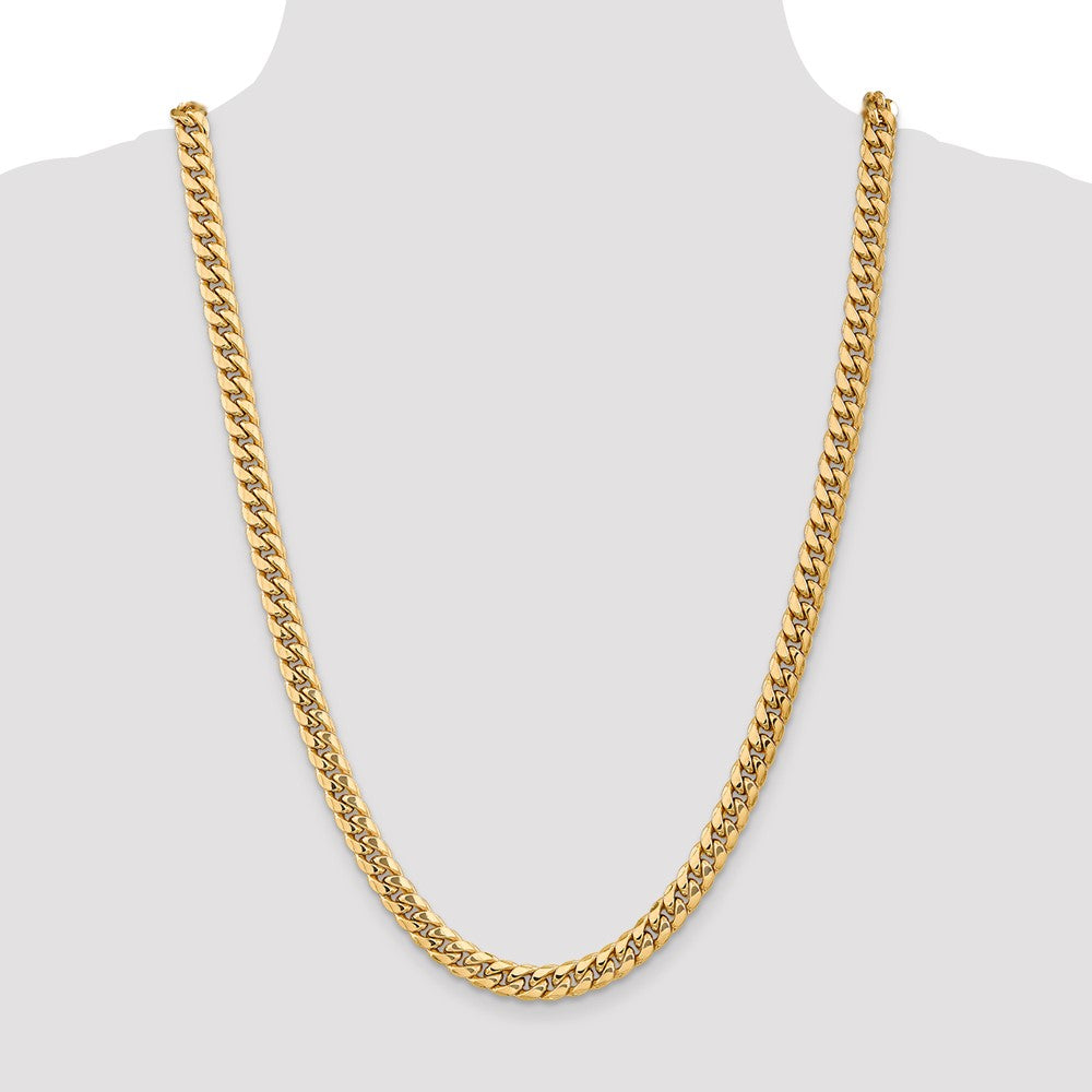 14k 7.3mm Semi-Solid Miami Cuban Chain - Product Photo
