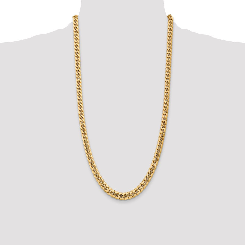 14k 7.3mm Semi-Solid Miami Cuban Chain - Product Photo