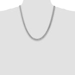 14k White Gold 7.3mm Semi-Solid Miami Cuban Chain - Product Photo
