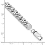 14k White Gold 7.3mm Semi-Solid Miami Cuban Chain - Product Photo