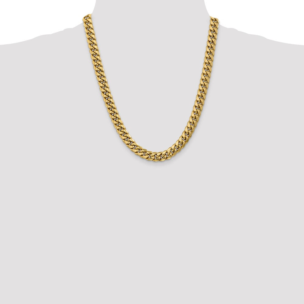 14k 9.3mm Semi-Solid Miami Cuban Chain - Product Photo