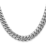 14k White Gold 9.3mm Semi-Solid Miami Cuban Chain - Product Photo