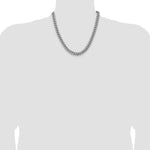 14k White Gold 9.3mm Semi-Solid Miami Cuban Chain - Product Photo