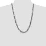 14k White Gold 9.3mm Semi-Solid Miami Cuban Chain - Product Photo