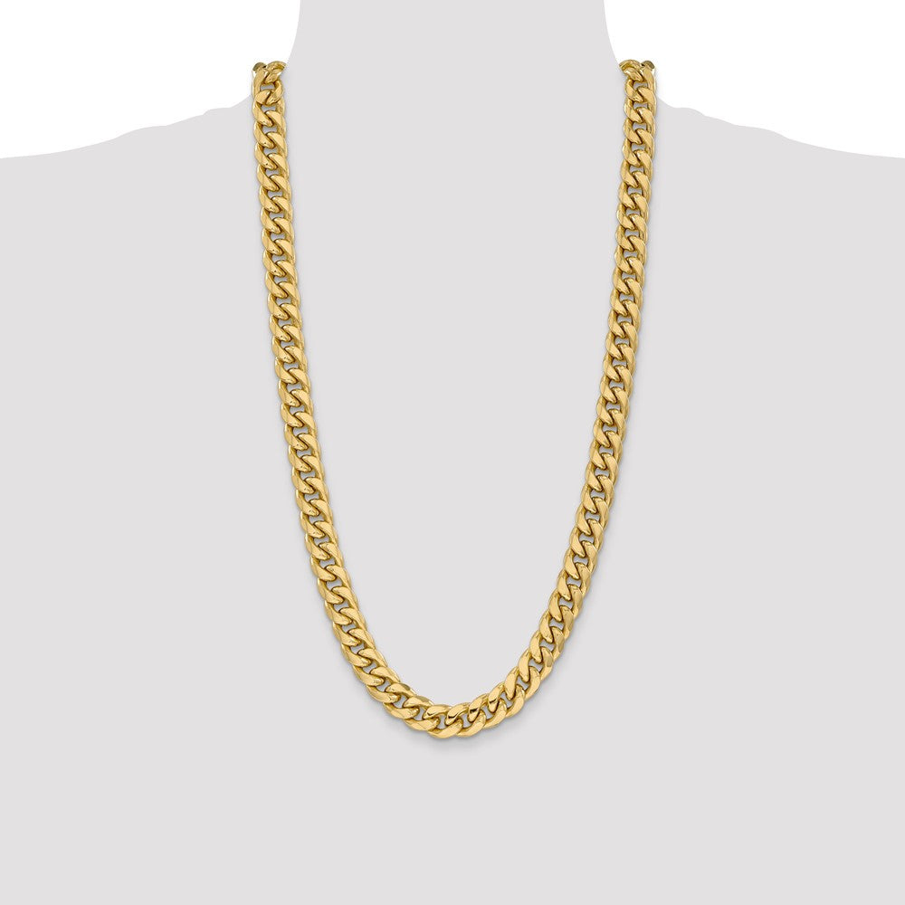 14k 11mm Semi-Solid Miami Cuban Chain - Product Photo