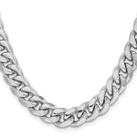 14k White Gold 11mm Semi-Solid Miami Cuban Chain - Product Photo