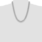 14k White Gold 11mm Semi-Solid Miami Cuban Chain - Product Photo