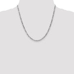 14k White Gold 3.5mm Semi-Solid Figaro Chain - Product Photo