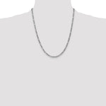 14k White Gold 3.5mm Semi-Solid Figaro Chain - Product Photo