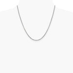 14K White Gold 2.45mm Semi-Solid Round Box Chain Necklace 18"-30" - Product Photo