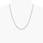 14K White Gold 2.45mm Semi-Solid Round Box Chain Necklace 18"-30" - Product Photo