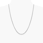 14K White Gold 2.45mm Semi-Solid Round Box Chain Necklace 18"-30" - Product Photo