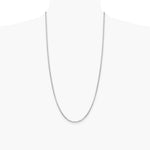 14K White Gold 2.45mm Semi-Solid Round Box Chain Necklace 18"-30" - Product Photo