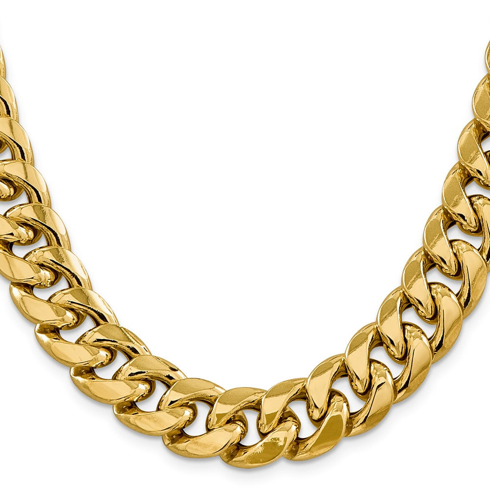 14k 15mm Semi-Solid Miami Cuban Chain - Product Photo