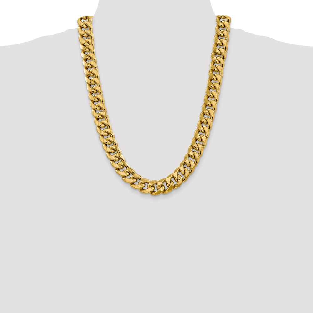 14k 15mm Semi-Solid Miami Cuban Chain - Product Photo