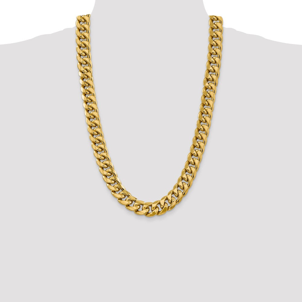 14k 15mm Semi-Solid Miami Cuban Chain - Product Photo