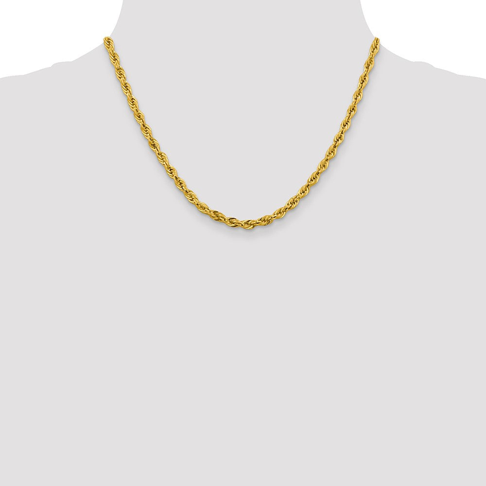 14ky 4.25mm Semi-Solid Rope Chain - Product Photo