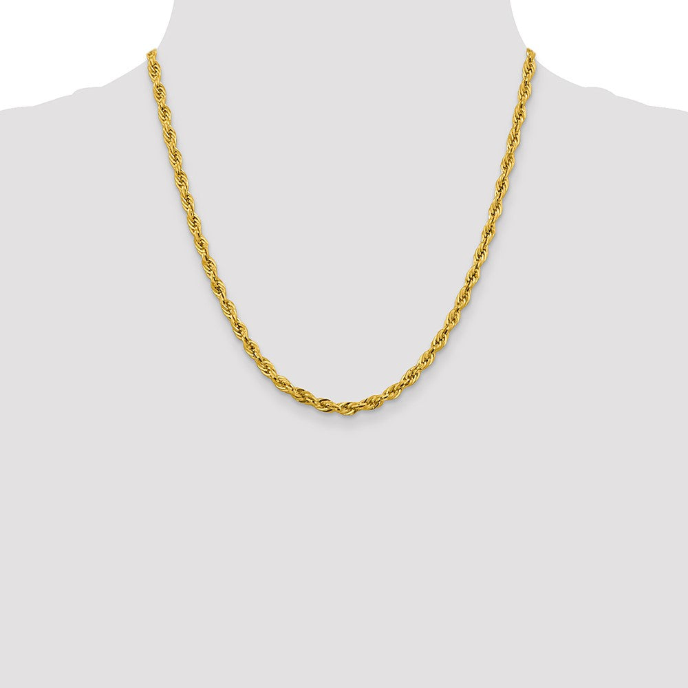 14ky 4.25mm Semi-Solid Rope Chain - Product Photo