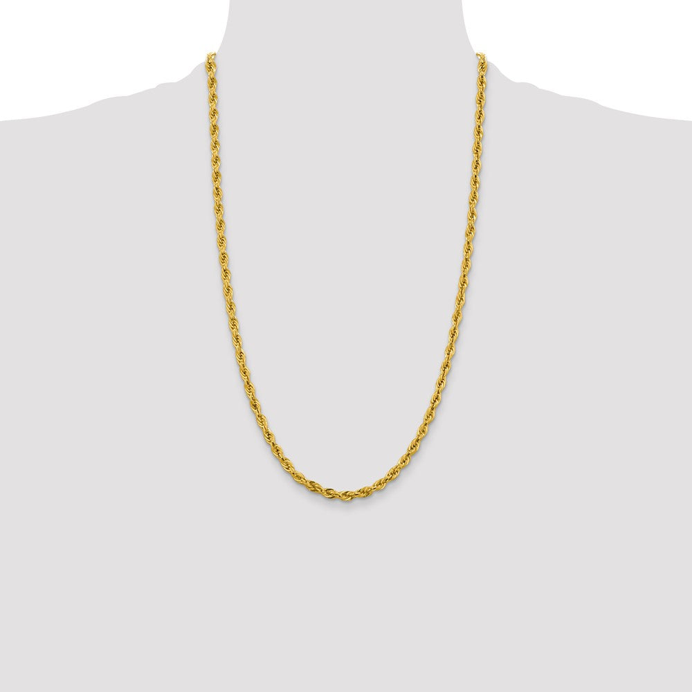 14ky 4.25mm Semi-Solid Rope Chain - Product Photo