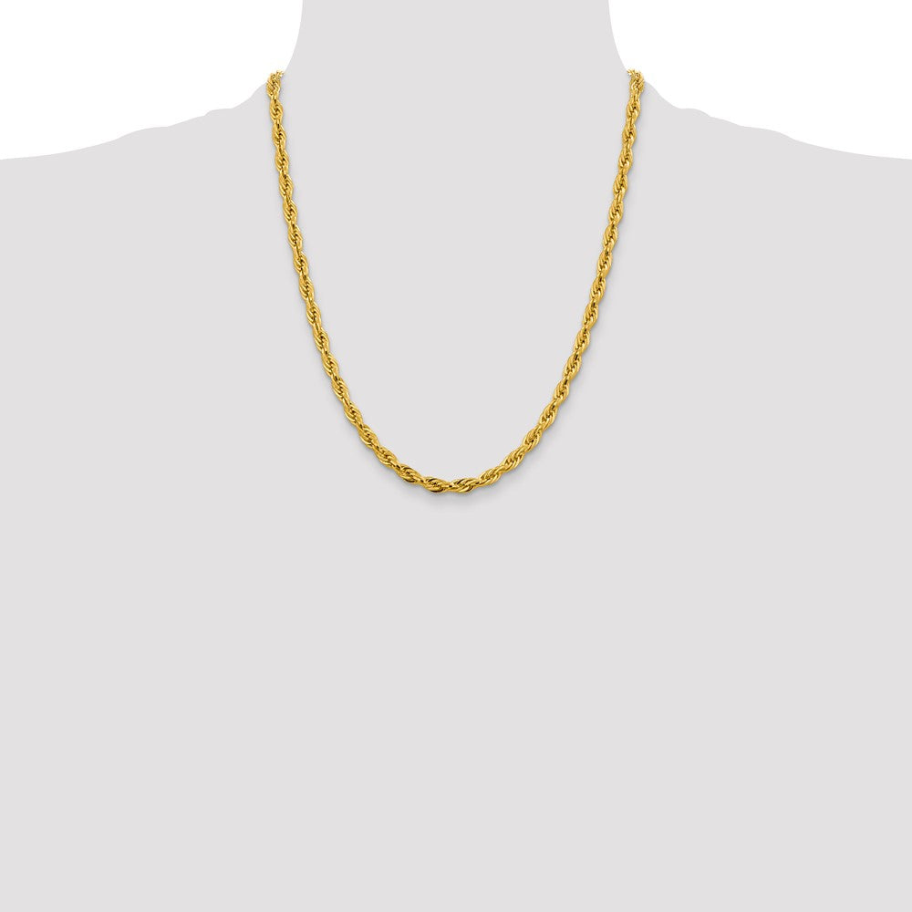 14ky 4.75mm Semi-Solid Rope Chain - Product Photo