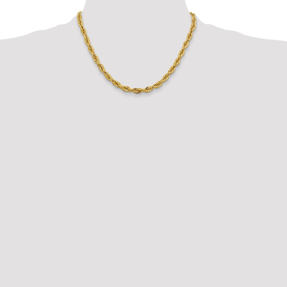 14ky 5.4mm Semi-Solid Rope Chain - Product Photo
