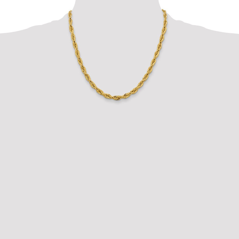 14ky 5.4mm Semi-Solid Rope Chain - Product Photo