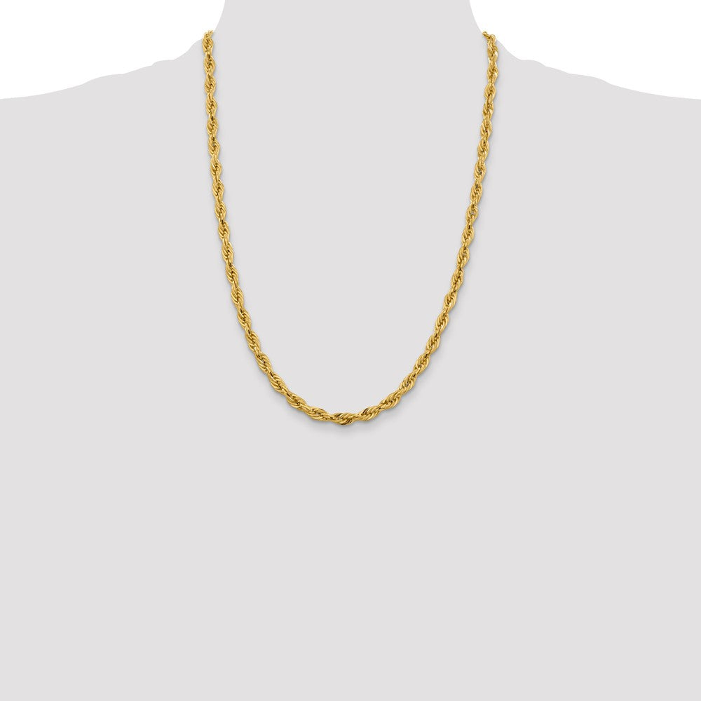 14ky 5.4mm Semi-Solid Rope Chain - Product Photo