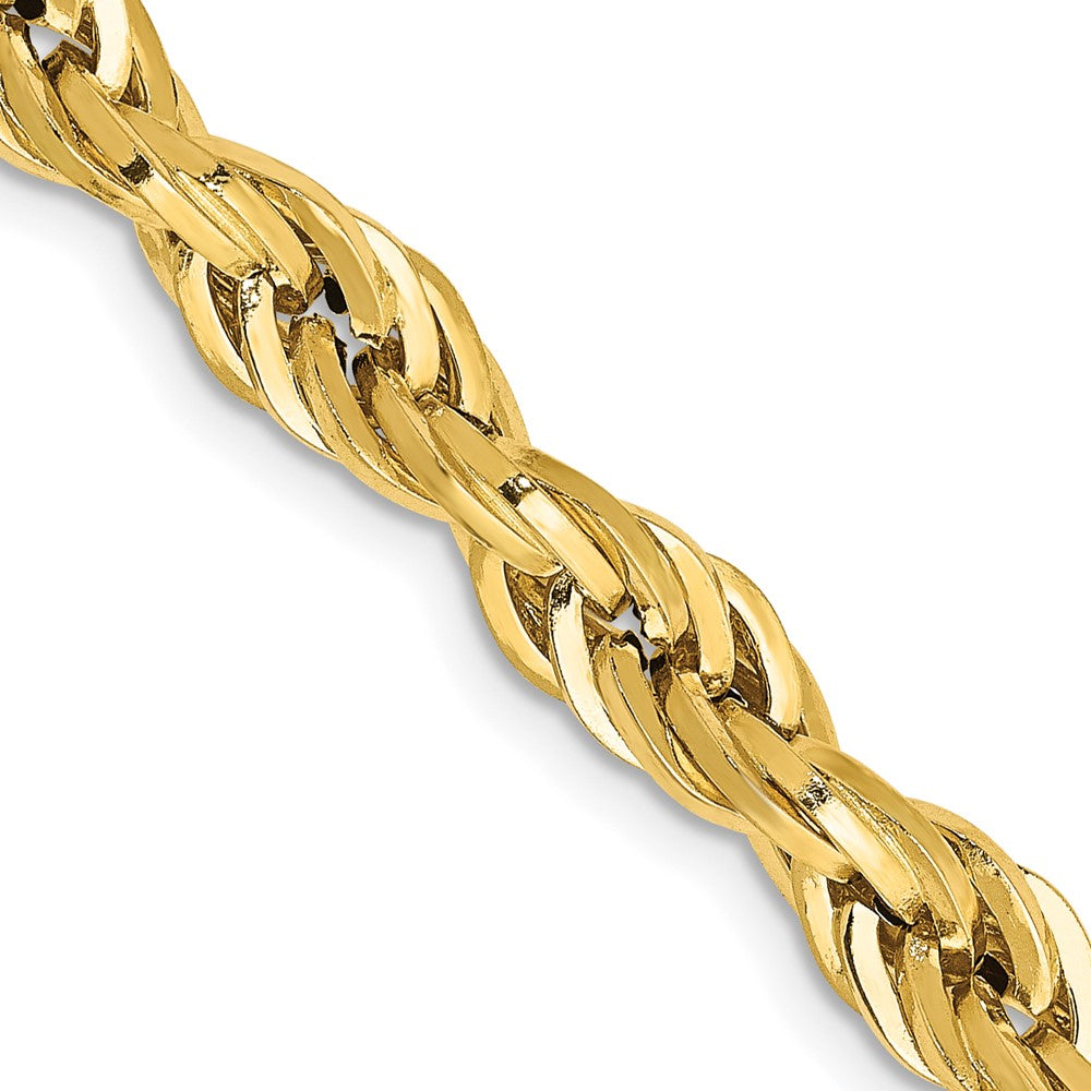 14K Yellow Gold 14ky 5.4mm Semi-Solid Rope Chain Necklace 16"-28"