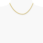 14K Yellow Gold 2.75 mm Semi-solid Wheat Chain Necklace 16"-30" - Product Photo