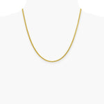 14K Yellow Gold 2.75 mm Semi-solid Wheat Chain Necklace 16"-30" - Product Photo