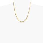 14K Yellow Gold 2.75 mm Semi-solid Wheat Chain Necklace 16"-30" - Product Photo
