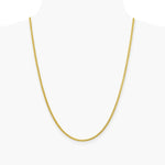 14K Yellow Gold 2.75 mm Semi-solid Wheat Chain Necklace 16"-30" - Product Photo