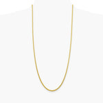 14K Yellow Gold 2.75 mm Semi-solid Wheat Chain Necklace 16"-30" - Product Photo