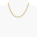 14K Yellow Gold 3.5 mm Semi-solid 3-Wire Wheat Chain Necklace 18"-24" - Product Photo