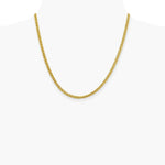 14K Yellow Gold 3.5 mm Semi-solid 3-Wire Wheat Chain Necklace 18"-24" - Product Photo