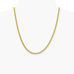 14K Yellow Gold 3.5 mm Semi-solid 3-Wire Wheat Chain Necklace 18"-24" - Product Photo