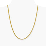 14K Yellow Gold 3.5 mm Semi-solid 3-Wire Wheat Chain Necklace 18"-24" - Product Photo
