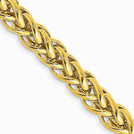 14K Yellow Gold 3.5 mm Semi-solid 3-Wire Wheat Chain Necklace 18"-24" - Product Photo