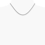 14K White Gold 2.35mm Semi-solid 3-Wire Wheat Chain Necklace 16"-24" - Product Photo