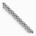 14K White Gold 2.35mm Semi-solid 3-Wire Wheat Chain Necklace 16"-24" - Product Photo