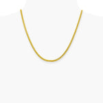14K Yellow Gold 3.1 mm Semi-solid Diamond-Cut Wheat Chain Necklace 18"-24" - Product Photo