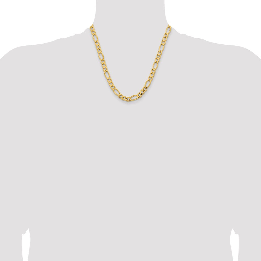 14k 8.5mm Semi-Solid Figaro Chain - Product Photo
