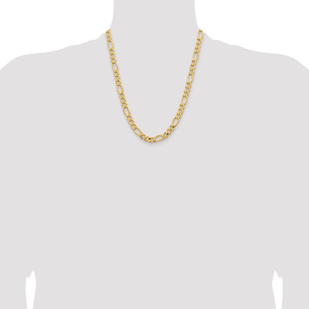 14k 8.5mm Semi-Solid Figaro Chain - Product Photo