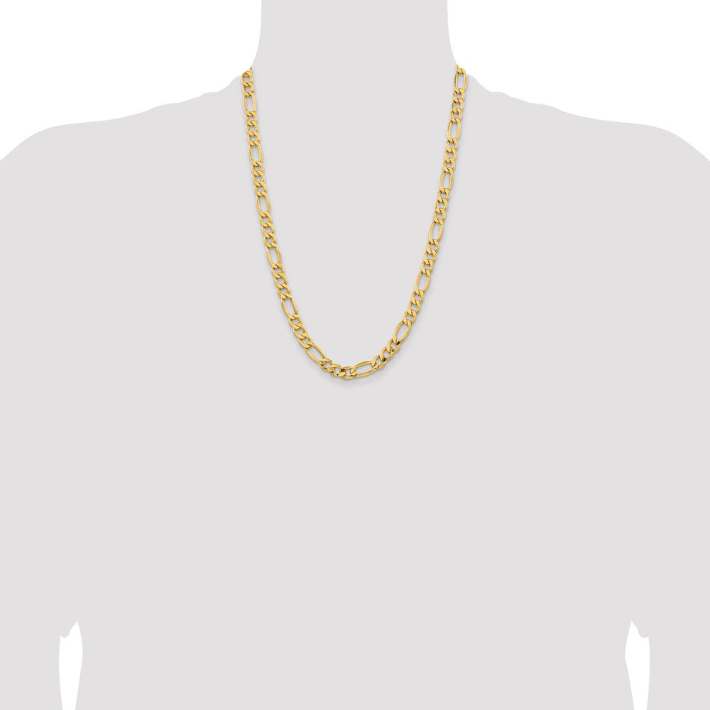 14k 8.5mm Semi-Solid Figaro Chain - Product Photo