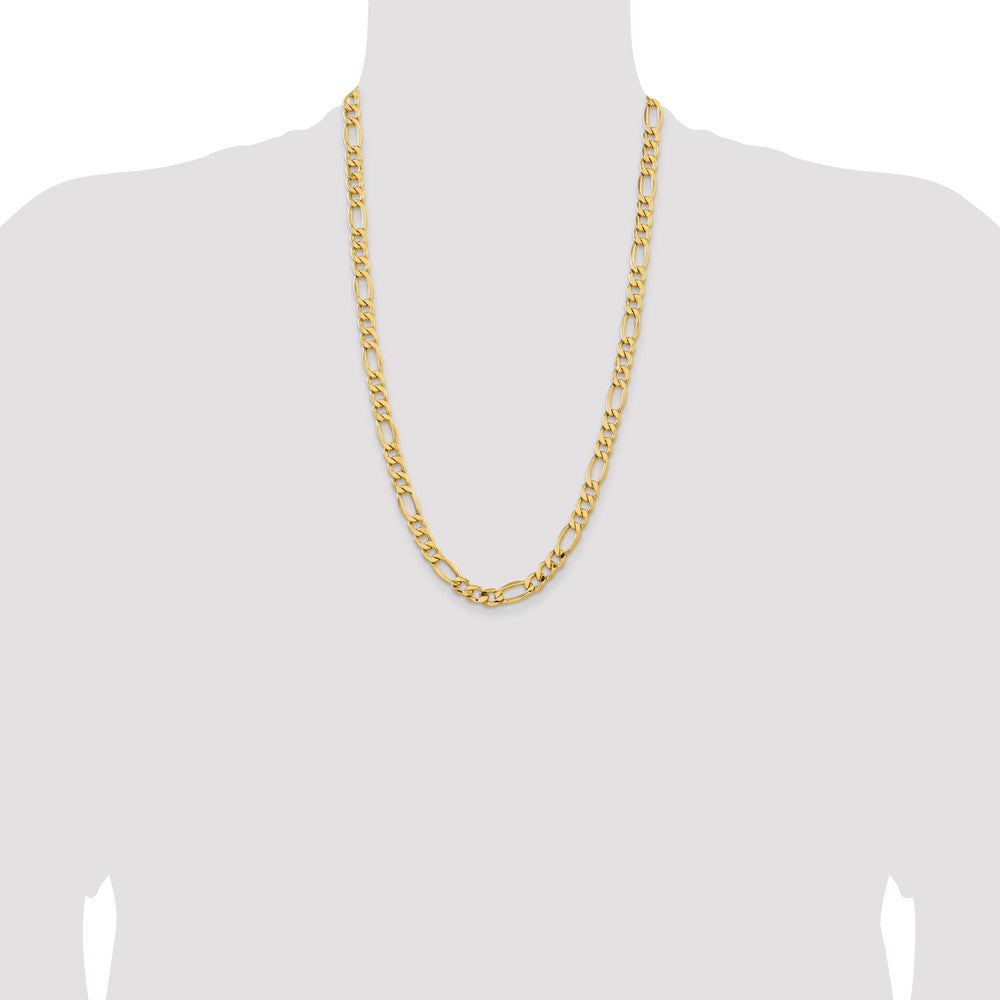 14k 8.5mm Semi-Solid Figaro Chain - Product Photo