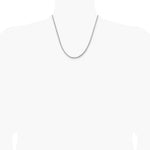14K White Gold 3.6 mm Semi-Solid Round Box Chain Necklace 18"-30" - Product Photo