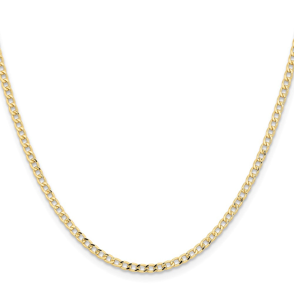 14k 2.85mm Semi-Solid Curb Chain - Product Photo