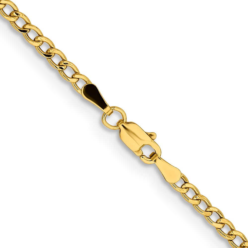 14k 2.85mm Semi-Solid Curb Chain - Product Photo