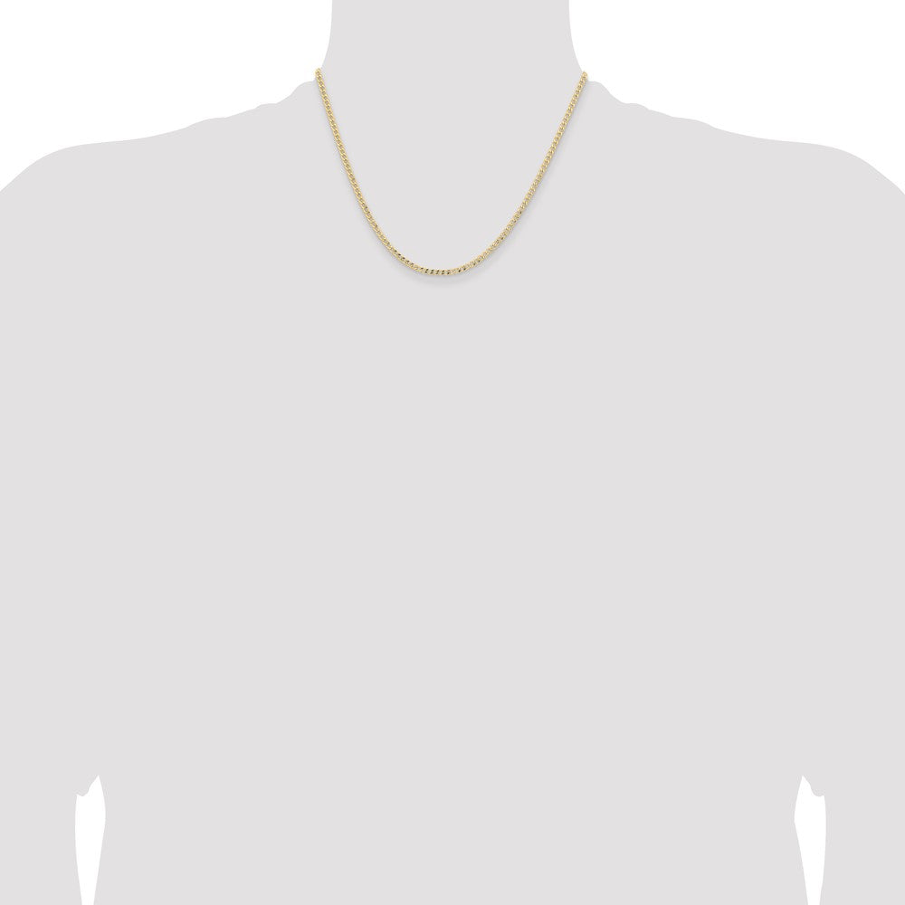 14k 2.85mm Semi-Solid Curb Chain - Product Photo