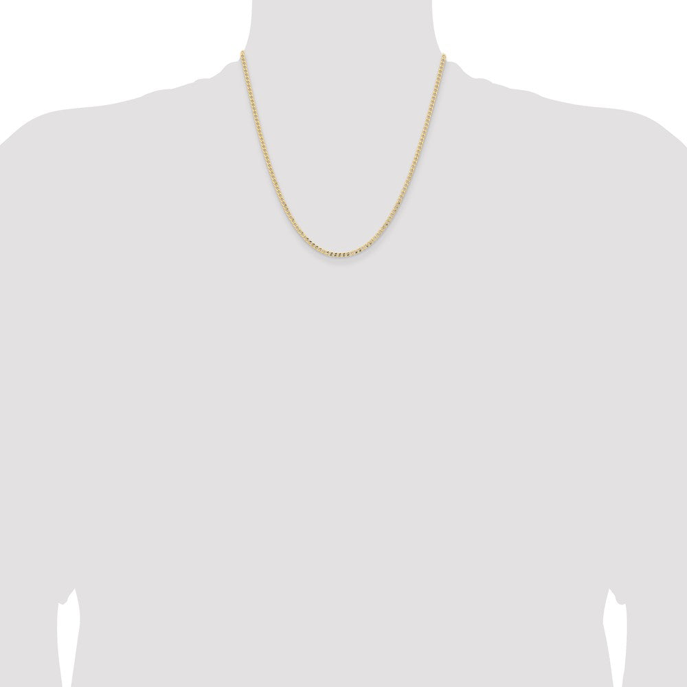 14k 2.85mm Semi-Solid Curb Chain - Product Photo